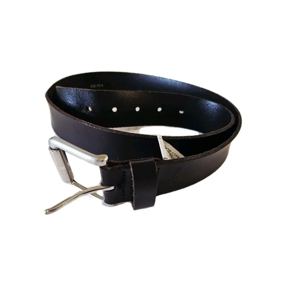 Fossil Black Leather Belt Size 32